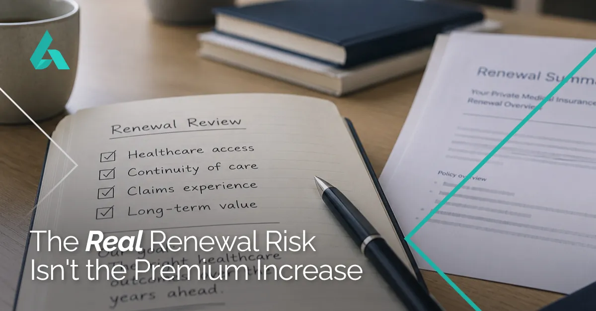 A Renewal Review checklist with the text, The Real Renewal Risk Is not the Premium Increase